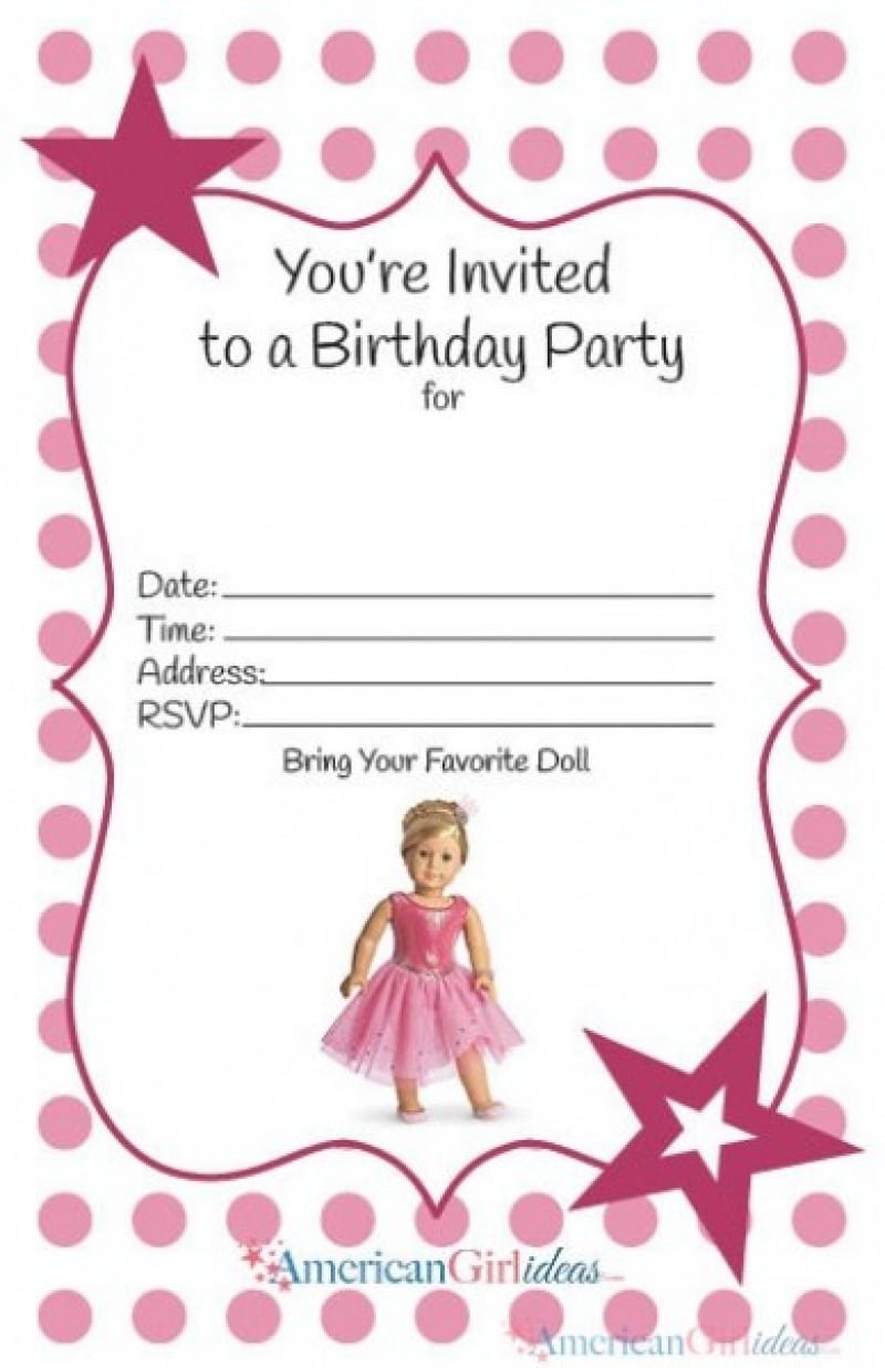 American Girl Party Invitations â Gangcraft Net